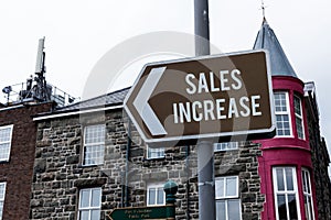 Text sign showing Sales Increase. Conceptual photo Grow your business by finding ways to increase sales Empty street
