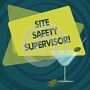 Text sign showing Site Safety Supervisor. Conceptual photo responsible for employing safety regulations in site Filled