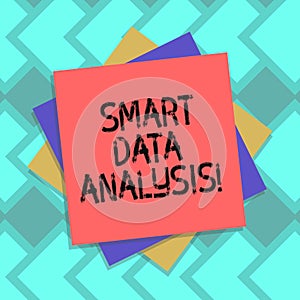 Text sign showing Smart Data Analysis. Conceptual photo collecting and analyzing infos to make better decisions Multiple photo