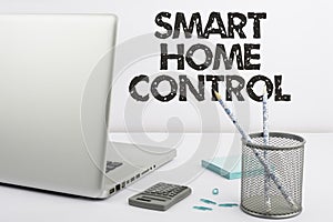 Text sign showing Smart Home Control. Business overview Internet of things technology of automation system