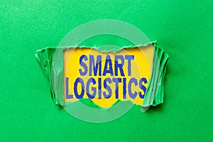 Text sign showing Smart Logistics. Business concept integration of intelligent technology in logistics system