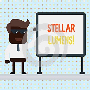 Text sign showing Stellar Lumens. Conceptual photo cryptocurrency platform that uses on remittance and payments.