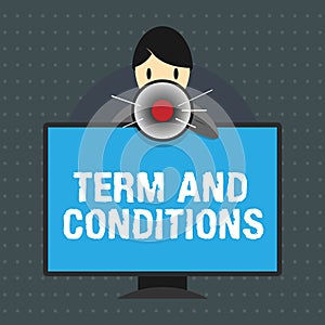 Text sign showing Term And Conditions. Conceptual photo Policies and Rules where one must Agree to Abide