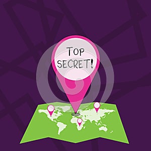 Text sign showing Top Secret. Conceptual photo highest secrec highly confidential files informations or places Colorful