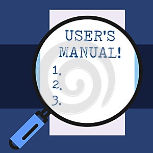 Text sign showing User S Is Manual. Conceptual photo Contains all essential information of the product.