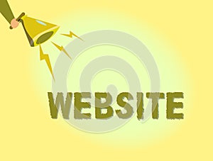 Text sign showing Website. Conceptual photo Related web pages located under single domain name Internet