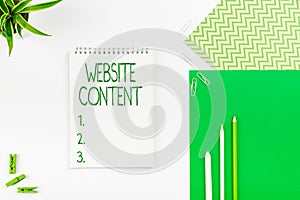 Text sign showing Website Content. Business overview single most important and soughtafter commodity on the web Multiple photo