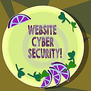 Text sign showing Website Cyber Security. Conceptual photo protecting computer or data from unauthorized attacks Cutouts