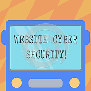 Text sign showing Website Cyber Security. Conceptual photo protecting computer or data from unauthorized attacks Drawn