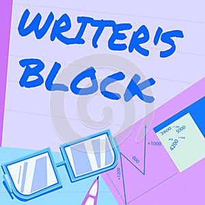 Text sign showing Writer S Block. Business concept Condition of being unable to think of what to write Paper sitting on