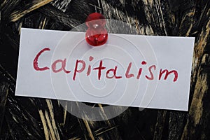 A simple and understandable inscription, capitalism photo