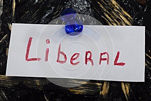 A simple and understandable inscription, liberal photo