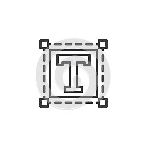 Text size outline icon