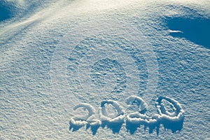 Text on snow 2020