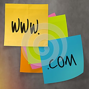 Text on sticky note paper