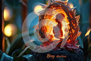 Text stop abortion: advocating for the protection of unborn life, raising awareness about ethical and moral implications