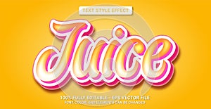 Text Style with Juice Theme. Editable Text Style Effect