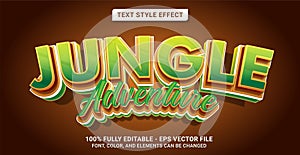 Text Style with Jungle Adventure Theme. Editable Text Style Effect photo