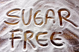 Text with sugar free