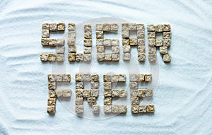 Text with sugar free sign