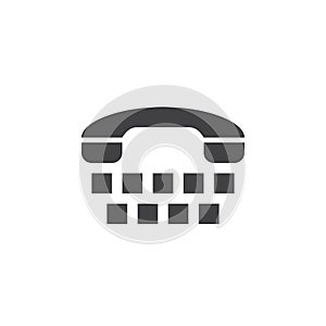 Text Telephone icon , TTY solid logo illustration, pictogr