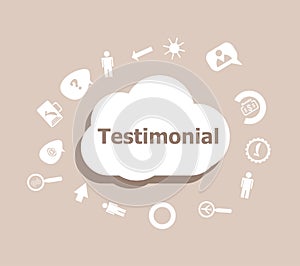 Text Testimonial. Business concept . Icons set for cloud computing for web and app