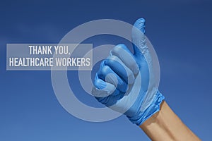 Text thank you, healthcare workers