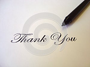 Text Thank you written