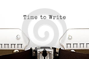 Time To Write Typewriter Concept photo