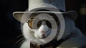 Mafia Tiffany Cat Hybrid: Surrealism In 8k photo