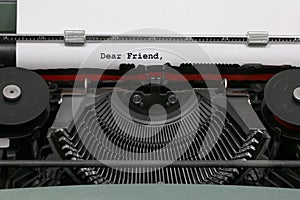 Text VINTAGE written with the old typewriter
