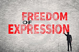 Text on wall, Freedom of Expression