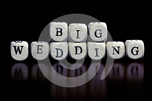 Text wedding cube