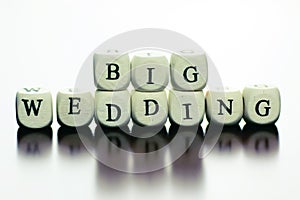 Text wedding cube
