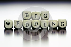 Text wedding cube