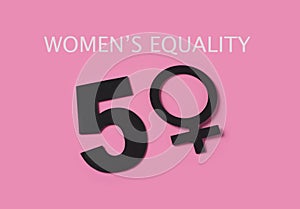 Text womens equality and number 50