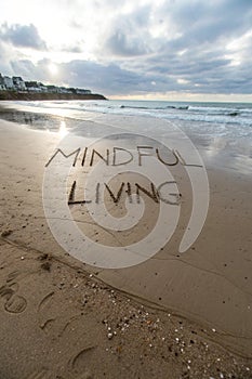 Mindfulness Concept in Sand