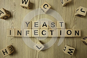 Text yeast infection from wooden blocks