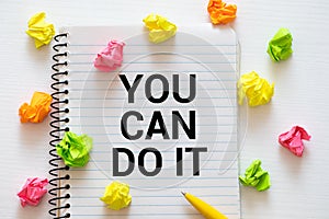 Text you can do it we can help on the short note texture background