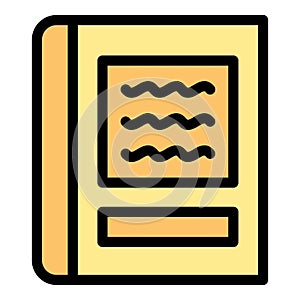 Textbook oratory icon vector flat