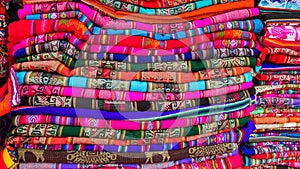 Textil in Peruvian market photo