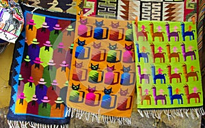 Textil in Peruvian market photo