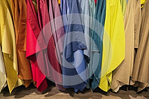 Textile backdrops of various colors and tints