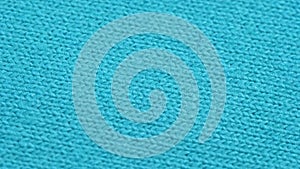 Textile background - blue cotton polyester fabric. Macro shoot