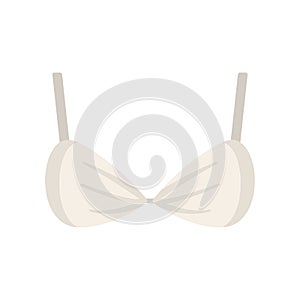 Textile bra icon flat isolated vector