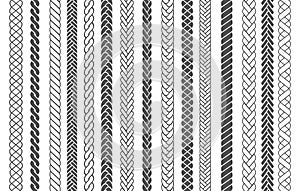 Textile braids patterns photo