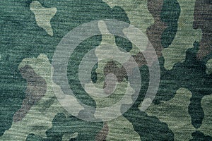 Textile camouflage cloth pattern.