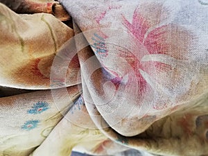Textile cloth backaground in close up