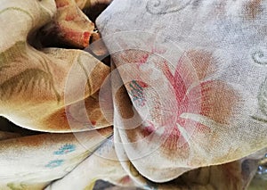 Textile cloth backaground in close up