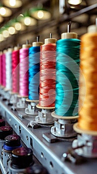 Textile cloth factory industry embroidery machine, knitting, spinning, sewing thread